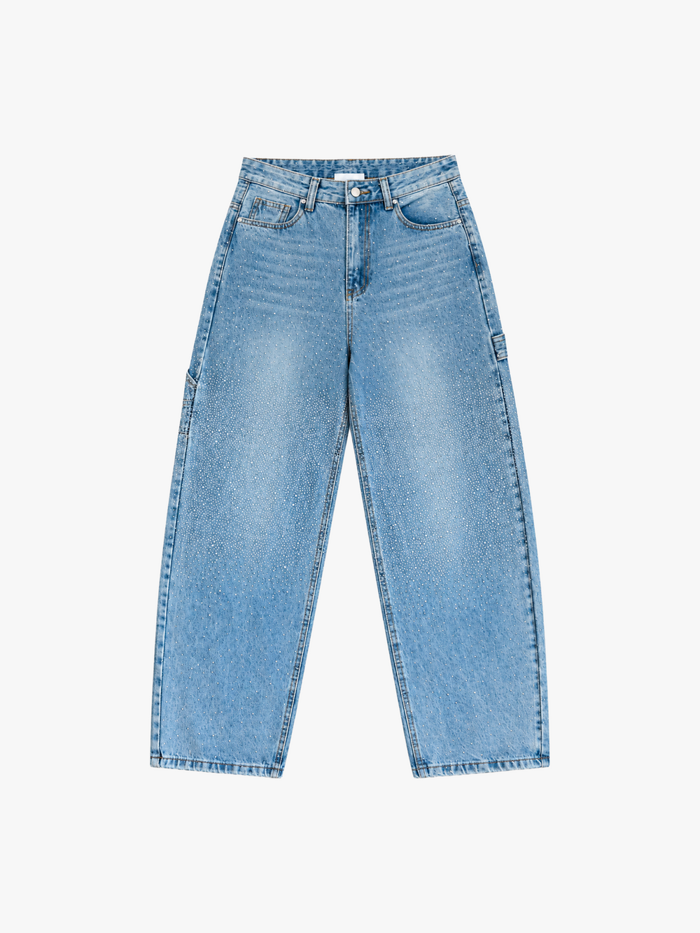 Sky Blue Glittered Jeans