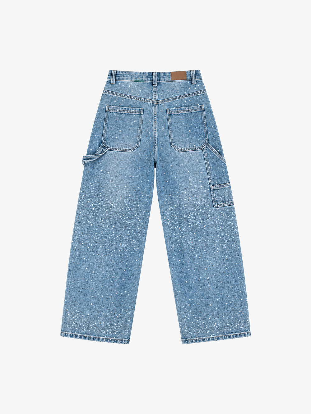 Sky Blue Glittered Jeans