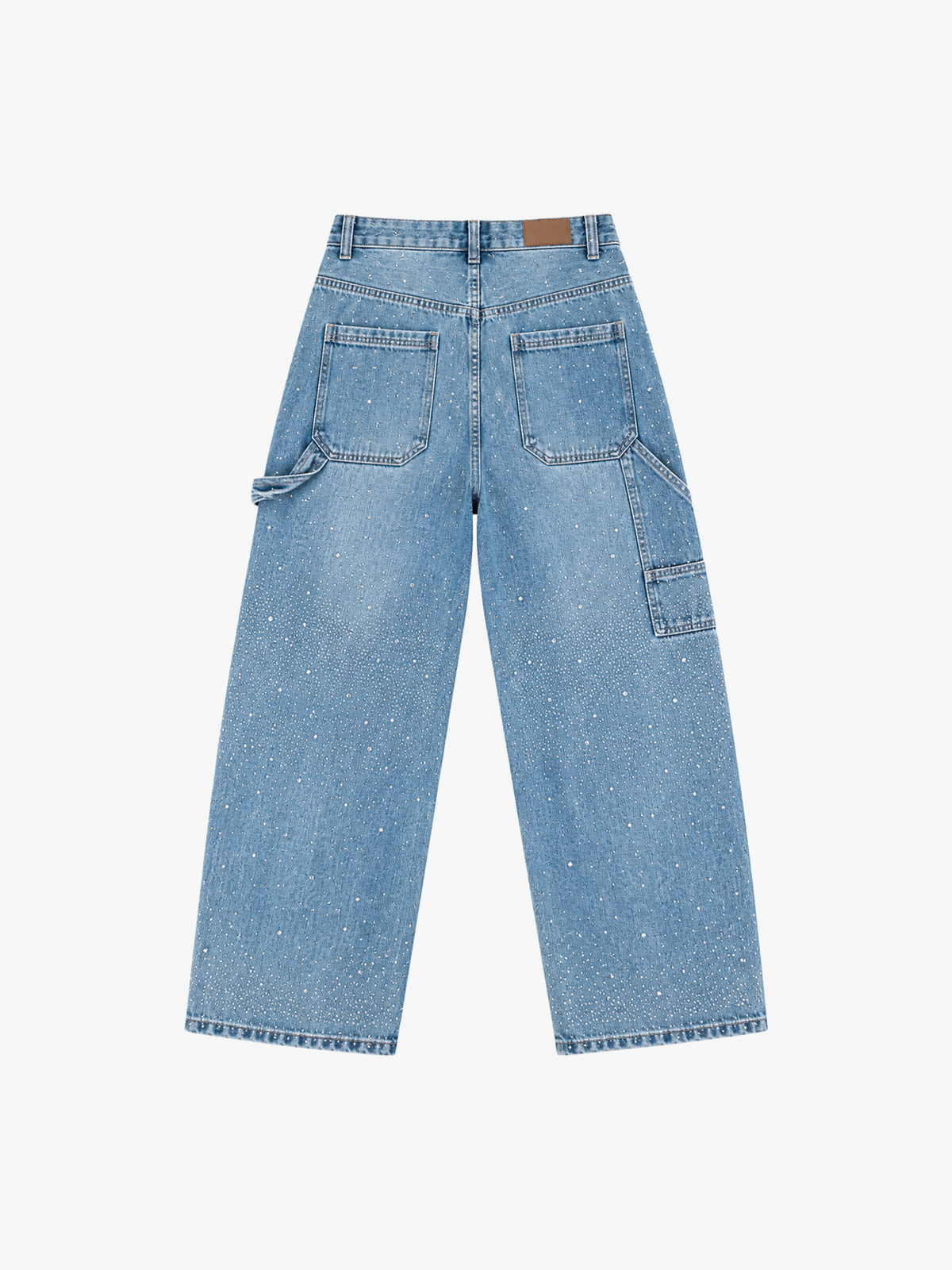 Sky Blue Glittered Jeans