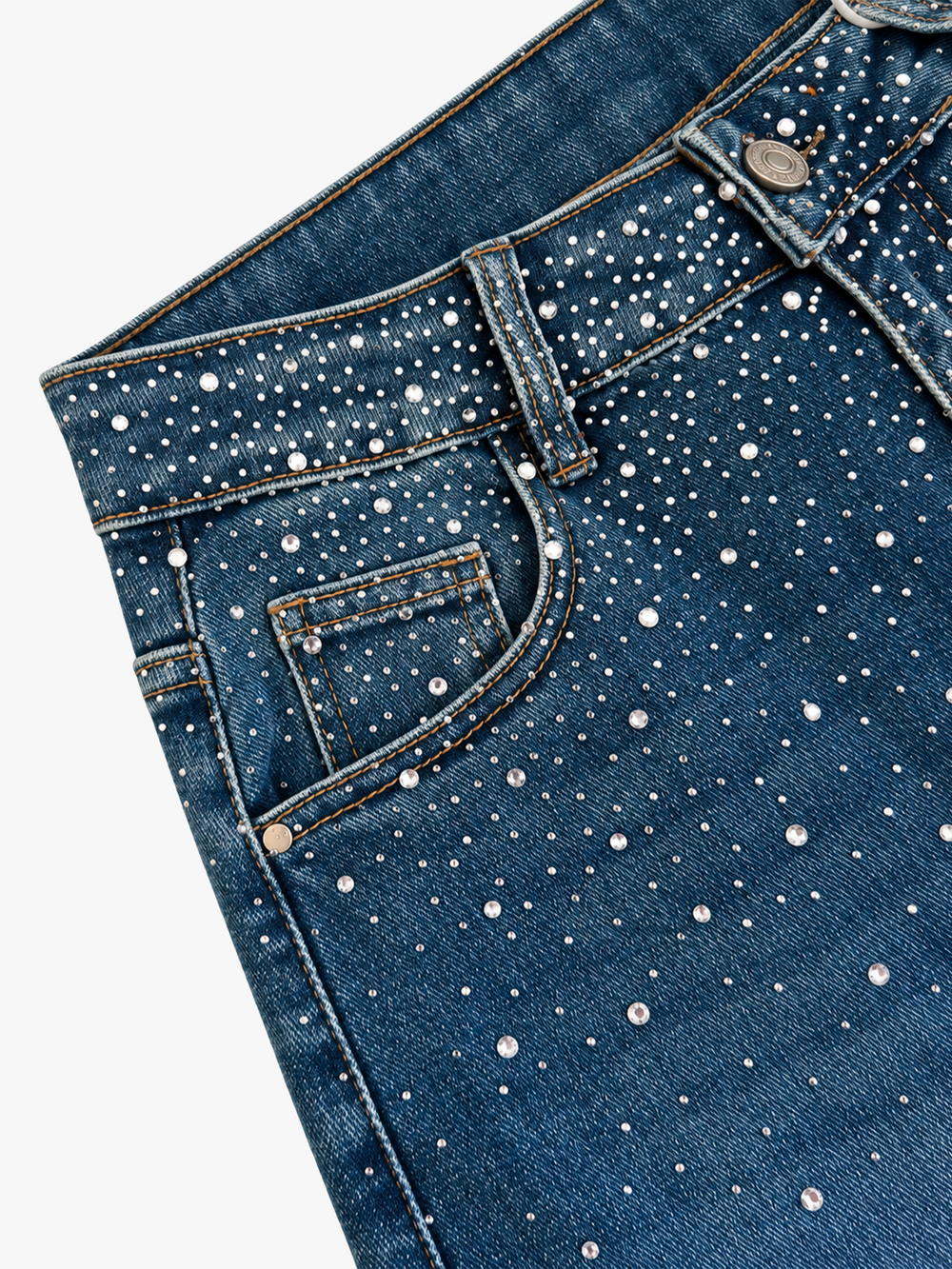 Blue Glittered Jeans