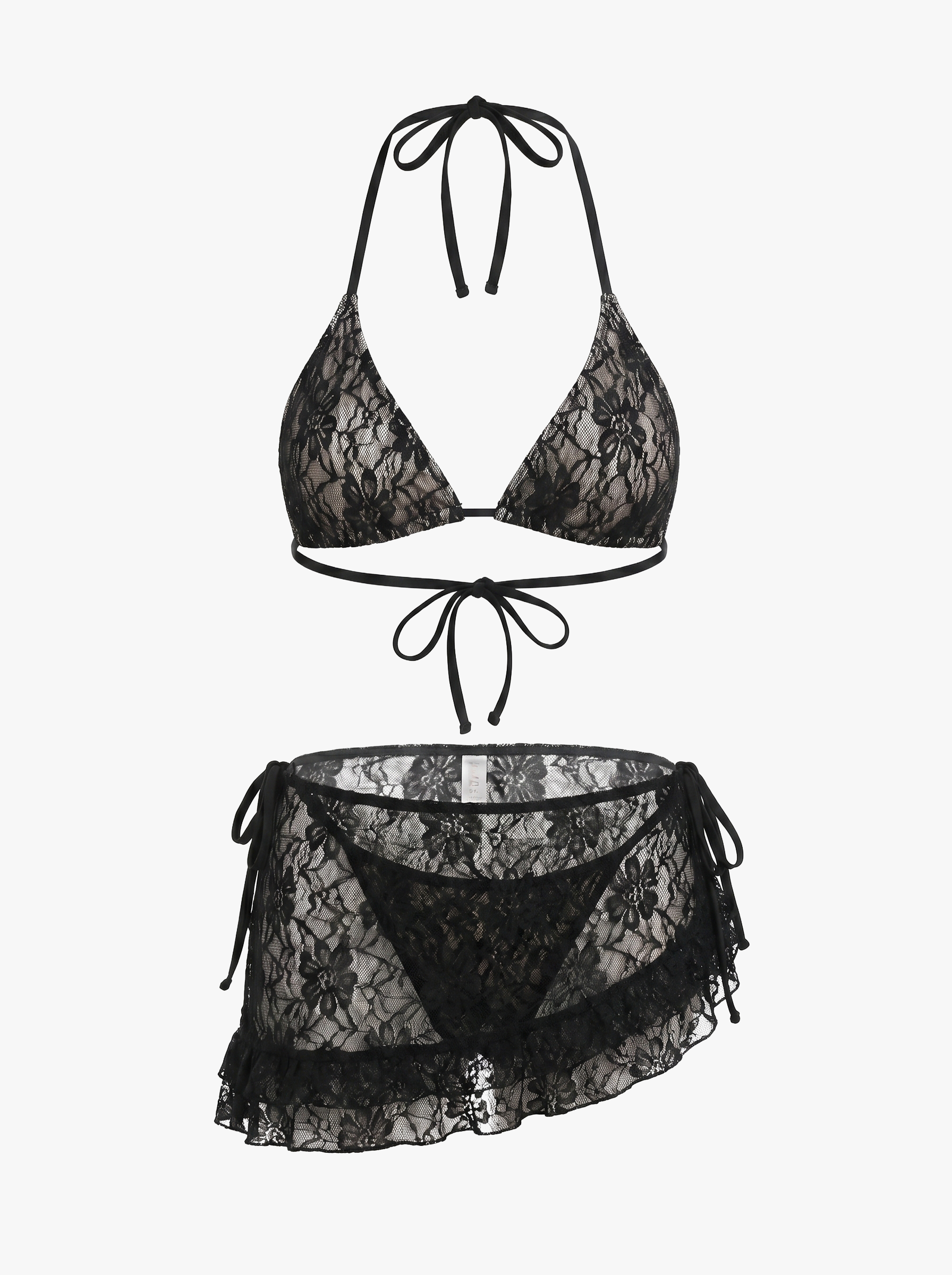 TRASPARENT LACE SKIRT BIKINI