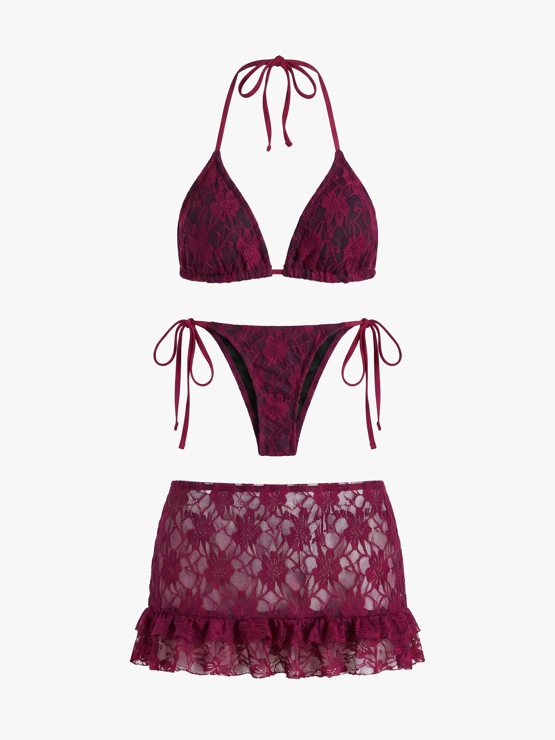RED LACE BIKINI