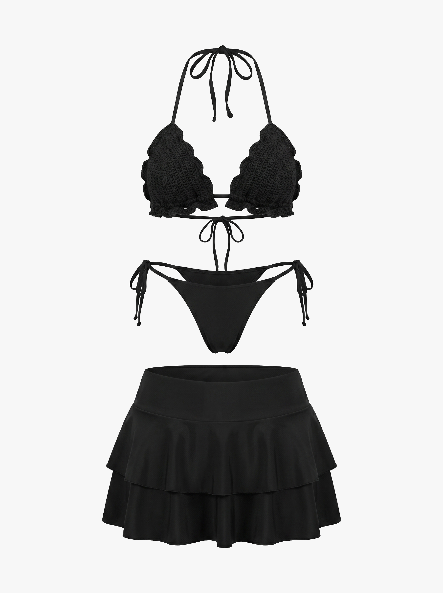 BLACK SKIRT BIKINI