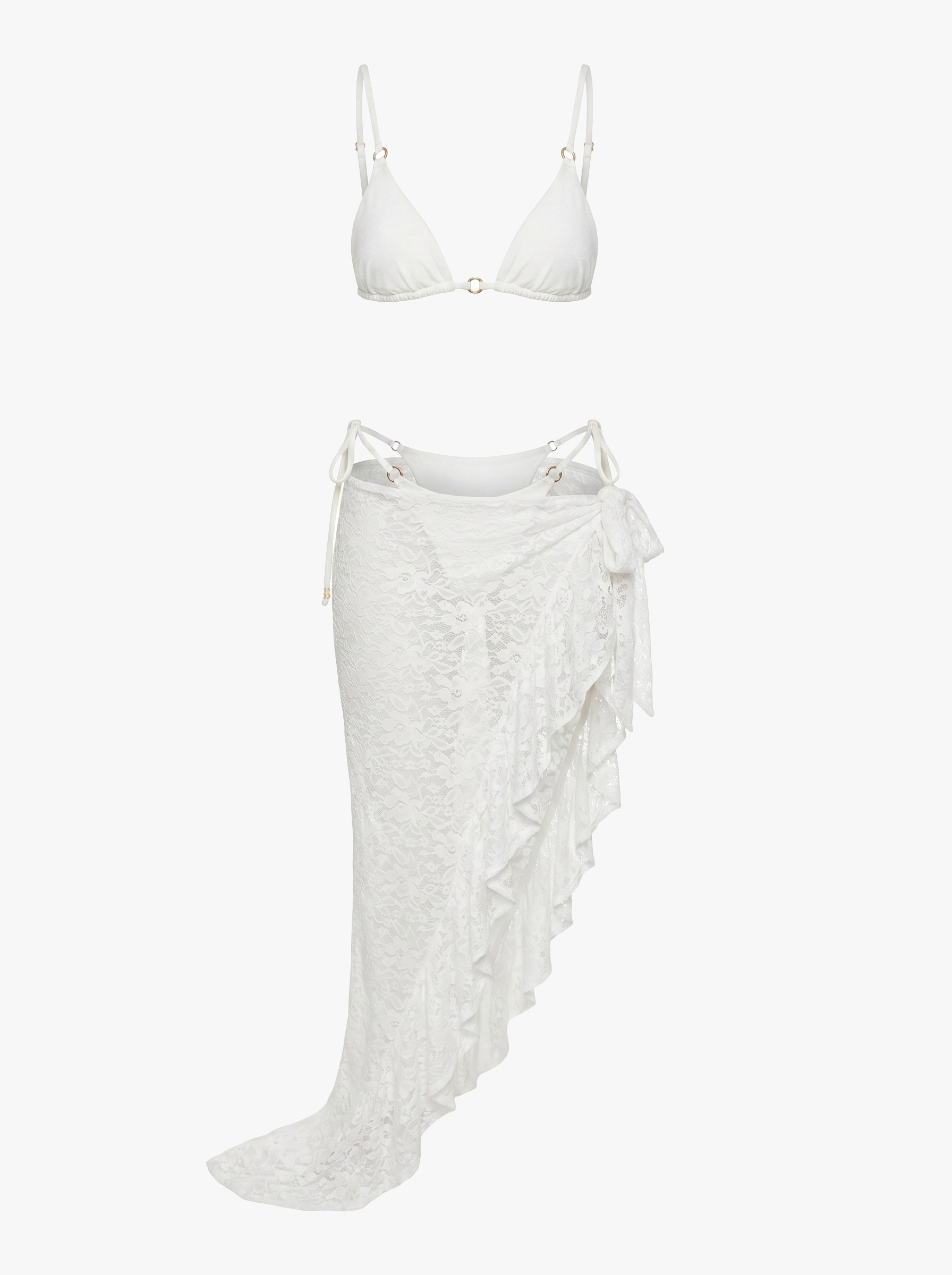 TRANSPARENT COVERUP WHITE BIKINI