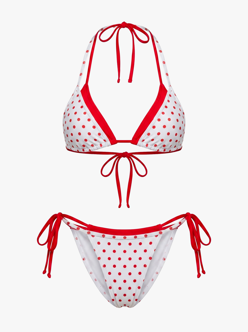 DOUBLE TRIANGLE DOTTED BIKINI