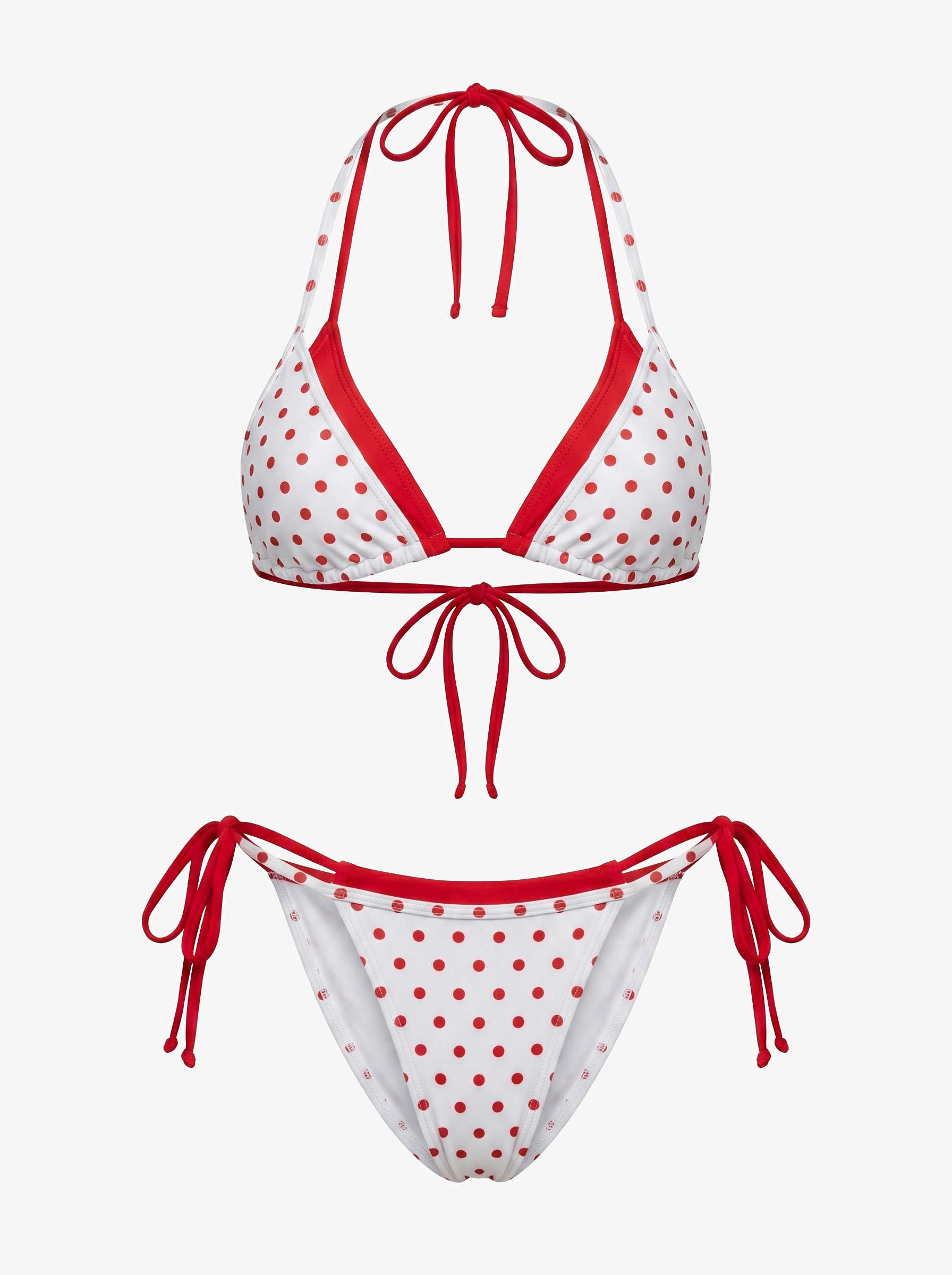 DOUBLE TRIANGLE DOTTED BIKINI