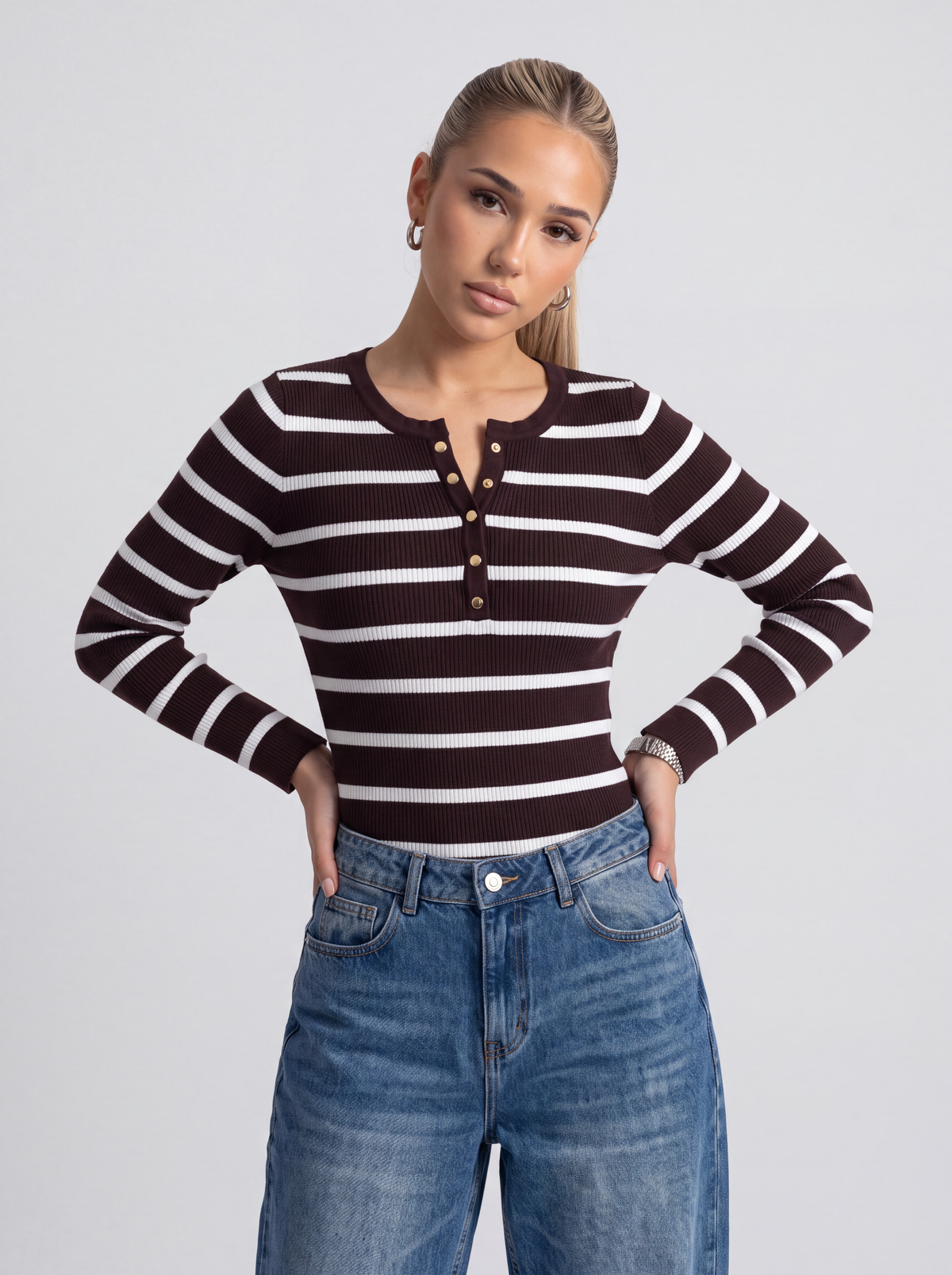 Striped Fitted Sweater
